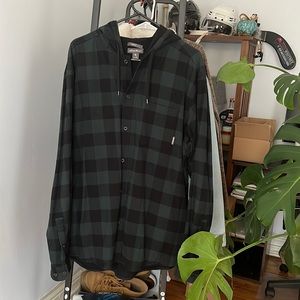 Mens Eddie Bauer hoodie flannel